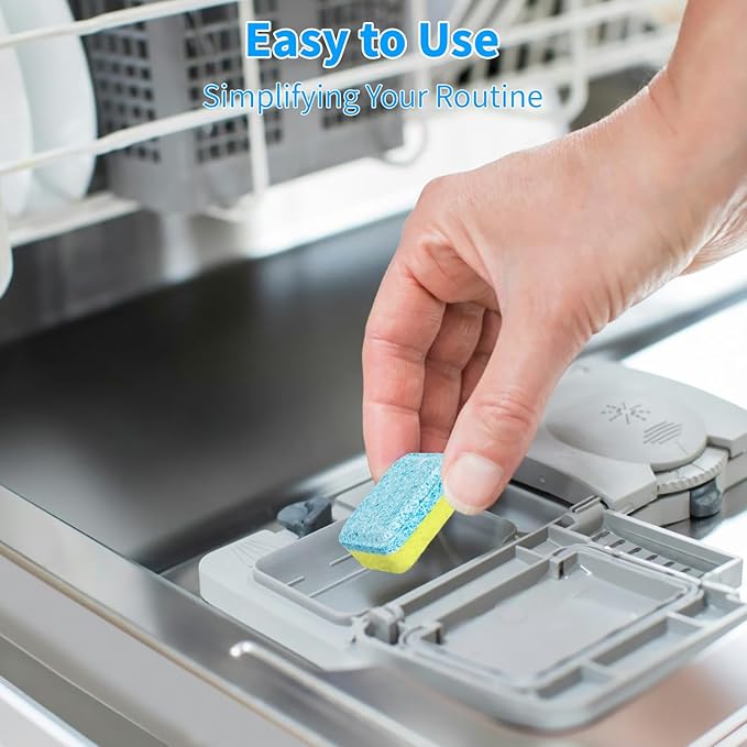 Dishwasher Cleaner Tablets - 24 Pack Powerful Descaling and Refreshing Pods, Deep Cleaning for Dish Washer Machine, Heavy Duty for Sparkling Clean - Yearly Supply.