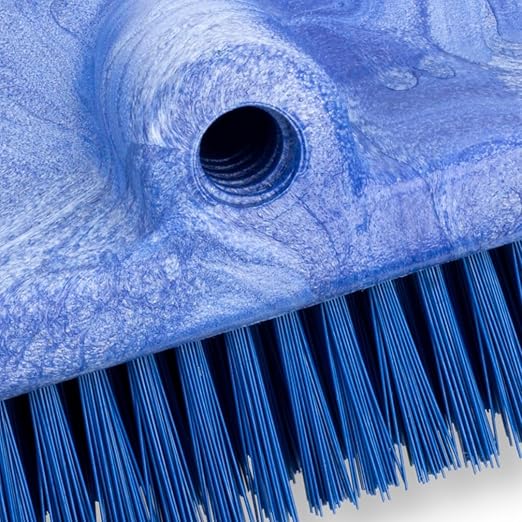 SPARTA 40423EC14 Plastic Floor Scrub Brush, Wall Brush, Equipment Brush With Nonabsorbent Bristles For Industrial Kitchens, Hospitals, Commercial Cleaning, 10 Inches, Blue