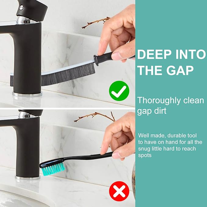 Crevice Cleaning Brush,Hard-Bristled Grout Brush,2024 New Multifunctional Gap Cleaning Brush Tool,Dead Corners Brushes for Bathroom Kitchen Tiles Window Door Slots,5pcs