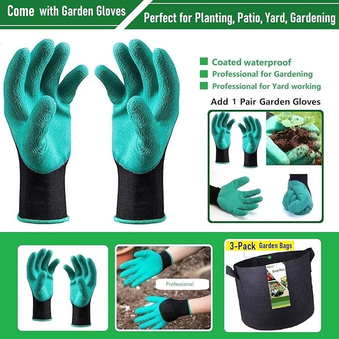 3-Pack 30 Gallon Thickened Plant Grow Bags Large (24x16 in) Heavy Duty Garden Bag Fabric Plant Pots for Tomato,Potato Planter,Flower Pots,Herbs Veggies Planting,Barrel Planter,Leaf Bag,Yard Waste Bags