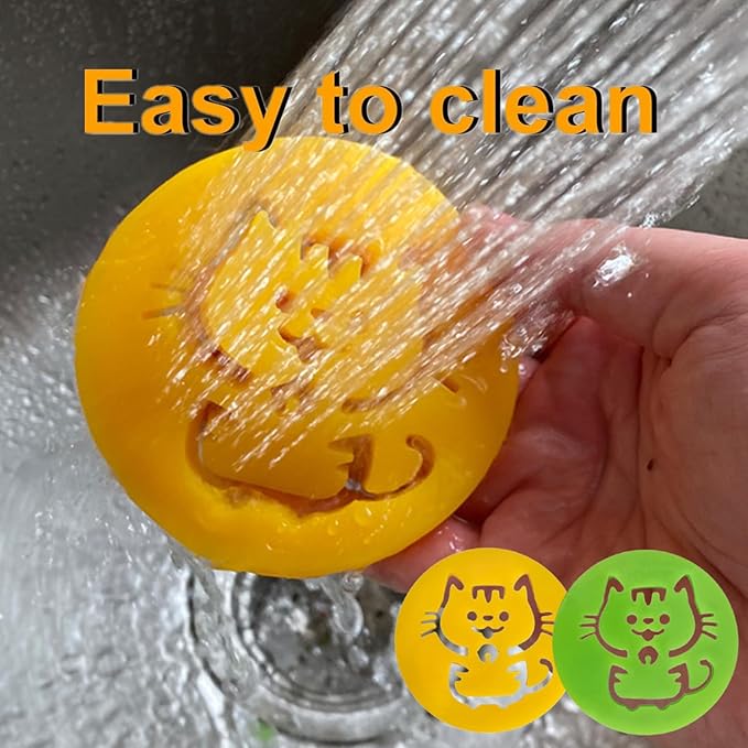 6 Pcs Silicone Pet Hair Catcher Reusable Cat Shape Silicone Pet Hair Remover for Laundry Accessories