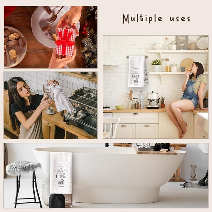 1PC Housewarming Gifts for New House 2025 Kitchen Towels, in Celebration of Your New Home Hand Towels, Ideal Gifts for Homeowners Welcoming Decorative,Sweet Home