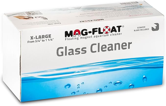 Mag-Float Extra Large Glass Floating Algae Scraper 500 w/Scraper Blade Attachment | Magfloat Magnetic Fish Tank Cleaner | Magnet Scrubber Brush Cleaning Tool for Aquarium