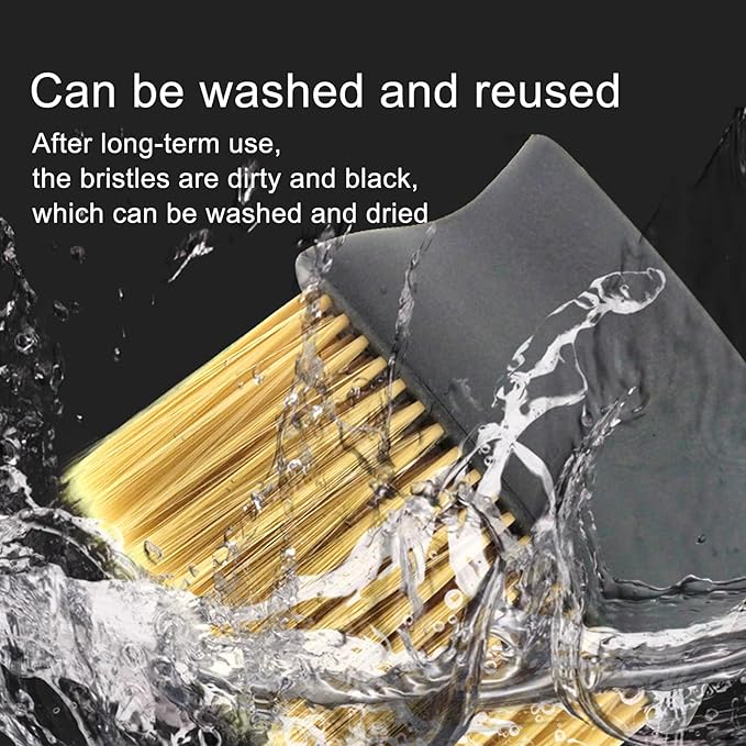 Ajxn Auto Interior Dust Brush, Car Cleaning Brushes Duster, Soft Bristles Detailing Brush Dusting Tool for Automotive Dashboard, Air Conditioner Vents, Leather, Computer,Scratch Free (Yellow)