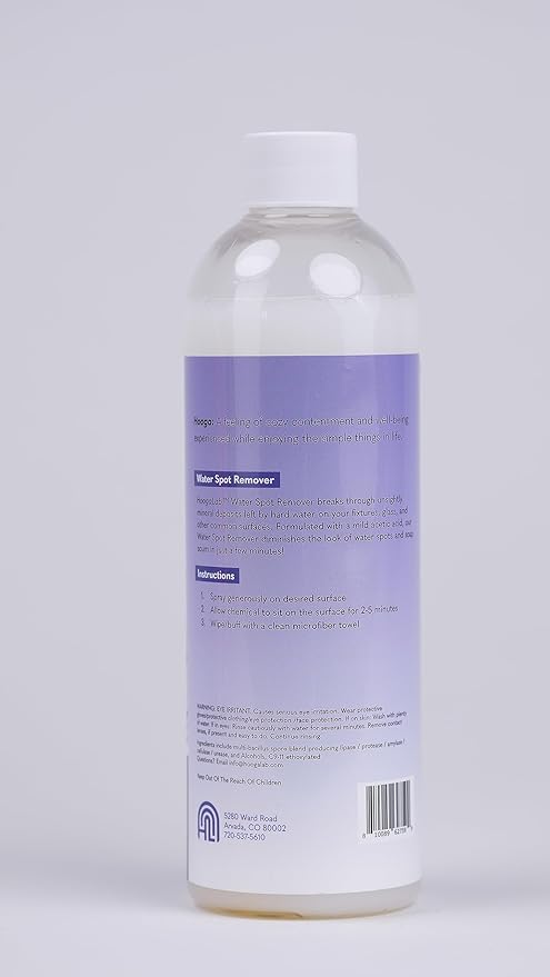 Water Spot Remover 16oz Hard Water Spot Glass Cleaner - Dissolves Mineral, Lime, Soap Scum Fast, Streak Free Finish | Shower Glass, Bathroom Mirror, Metal Faucet (2 pack)