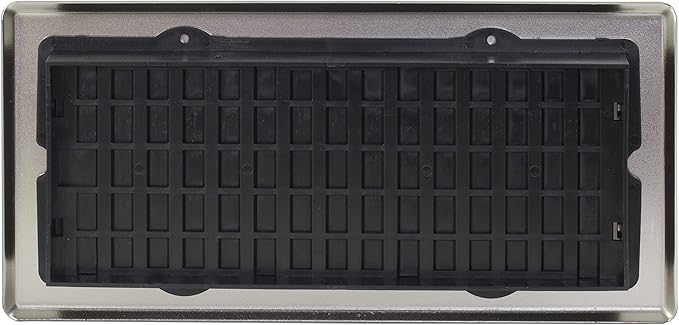 Decor Grates LAH410-NKL Louvered Floor Register, 4x10 Inches, Brushed Nickel (Pack of 8)