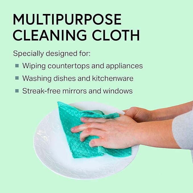 Swedish Wholesale Swedish DishCloths for Kitchen- 10 Pack Reusable Paper Towels Washable - Eco Friendly Cellulose Sponge Microfiber Dish Cloths - Kitchen Essentials - Red