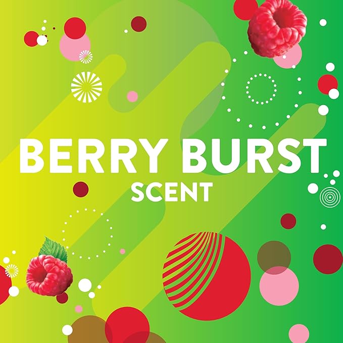 Scrubbing Bubbles Fresh Gel Toilet Bowl Cleaning Stamps, Helps Keep Toilet Clean and Helps Prevent Limescale & Rings, Berry Burst Scent, 1 Dispenser with 6 Fresh Gel Stamps
