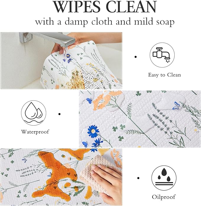 Beautysaid Shelf and Drawer Liner for Kitchen Cabinet, Non Adhesive Non Slip Shelf Paper Waterproof Washable Thickened for Dresser Pantry Shelve Bathroom Protector Liner(Floral,12 in x 10 FT)