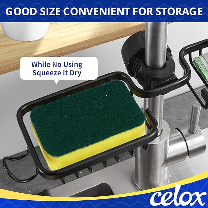 CELOX 24 Pack Dish Sponge for Kitchen, Dual Sided Scrub Sponge Heavy Duty, Non-Scratch Sponges Perfect for Kitchen Dishwashing and Household Cleaning, Highly Absorbent and Easy to Dry for Reuse