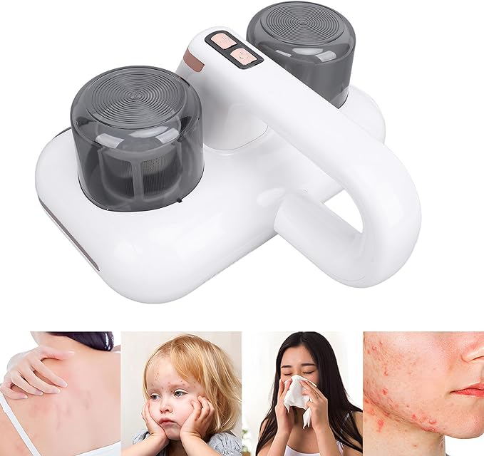 Mattress Vacuum Cleaner, Handheld Bed Vacuum Cleaner 16Kpa Suction Low Noise with 4 Filter, Cordless Handheld Bed Vacuums Effectively Clean Up Bed, Pillows, Sofas, Carpets