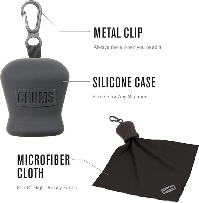 Chums Pouch Microfiber Lens Cloth - Portable Lens & Screen Cleaner Cloth Keychain (Purple)