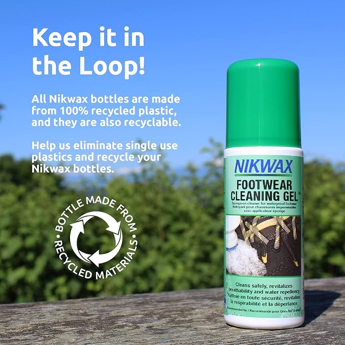 Nikwax Footwear Cleaning Gel, Shoe Care, Boot Cleaner for Suede, Leather, Fabric & Synthetic Materials, Safe for Gore-Tex, Waterproof, DWR