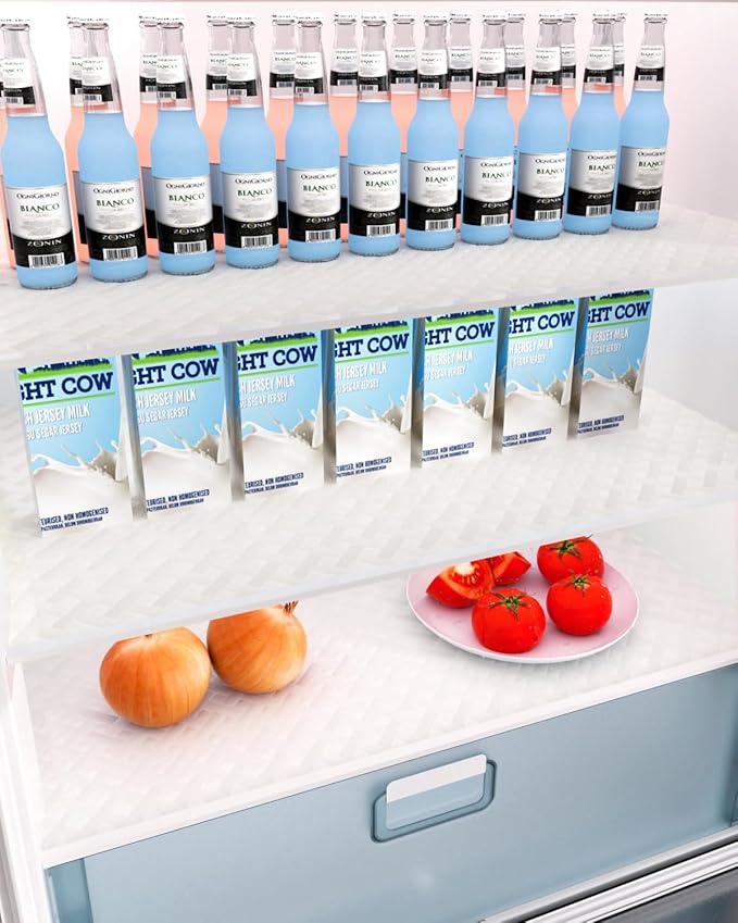 Shelf and Drawer Liner for Kitchen Cabinet, Non-Adhesive 12in x 120in Waterproof Contact Paper Refrigerator Liners Thickened Durable EVA Material Non Slip Mat for Dresser Cupboard Pantry Protector