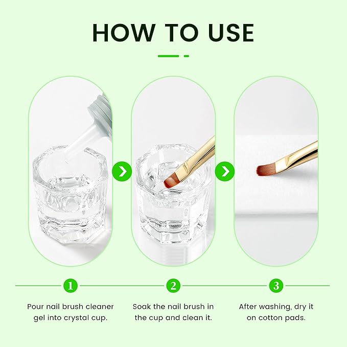 AIJIMEI Nail Brush Cleaner 120ml Acrylic Nail Brush Cleaner kit for Efficient Nail Art Brush Cleaning Quick Gel Removal Suitable for Professional and Home