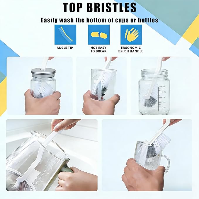 6Pcs Hard Bristle Crevice Cleaning Brush - Thin Gap, Small, Grout, Kitchen, Toilet, Bathroom, Sink, Window Cleaning Tools