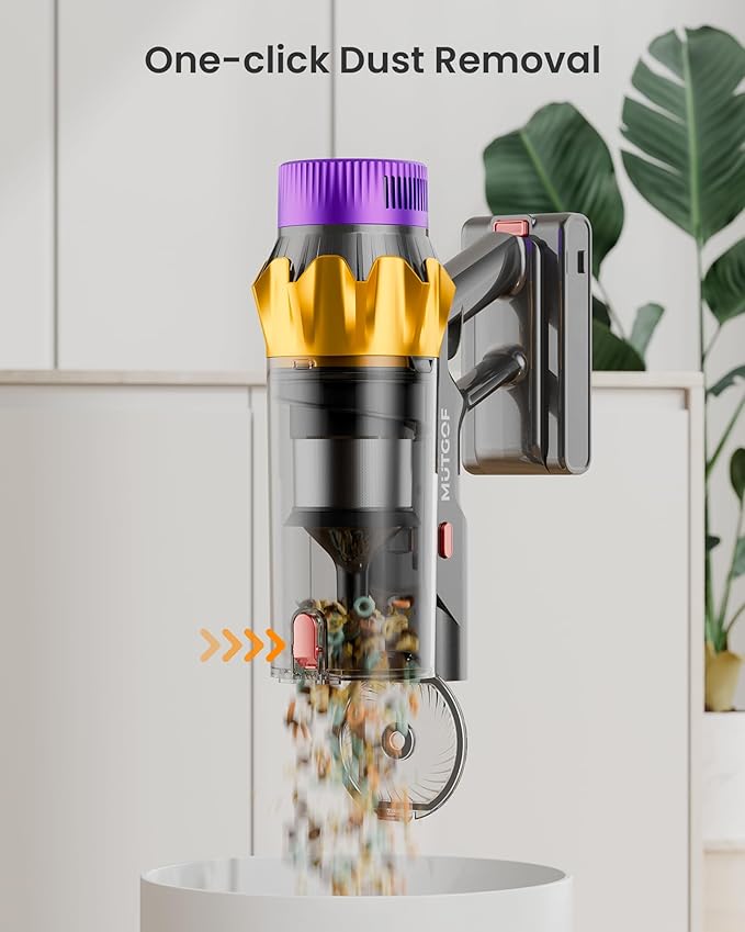 Cordless Vacuum Cleaner 55KPa 650W Max 70 Mins Vacuum Cleaner for Home, Wall mount Charging Dock, Self-standing Vacuum Cleaner with Scented Tablet, Anti-tangle Stick Vacuum for Pet Hair/Carpets/Floors