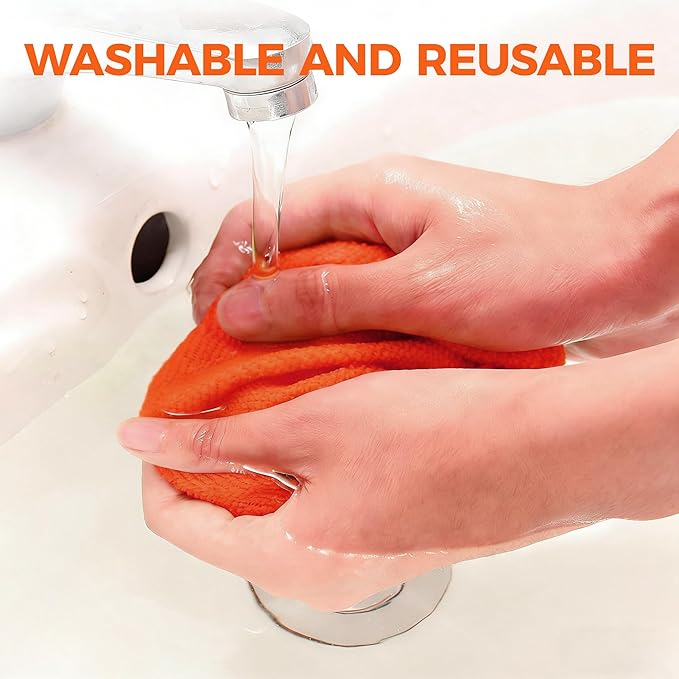 XINDELL 5 Pack Microfiber Pads – Replacement Heads Cover for Xindell Windshield Cleaner Tools. Washable & Reusable Triangle Pads (Red). Fits Window Reach Tool - Handle Not Included