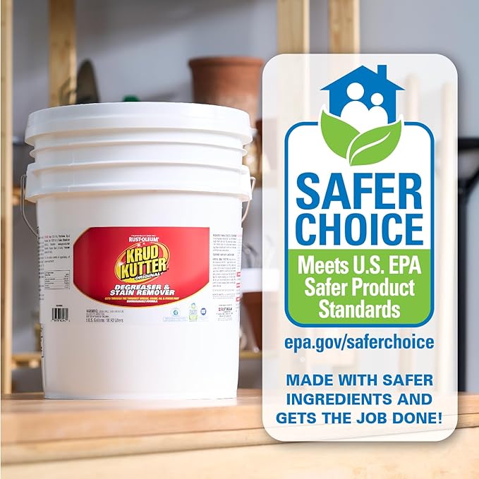 Krud Kutter KK05 Original Concentrated Cleaner/Degreaser Stain Remover, 5 Gallon