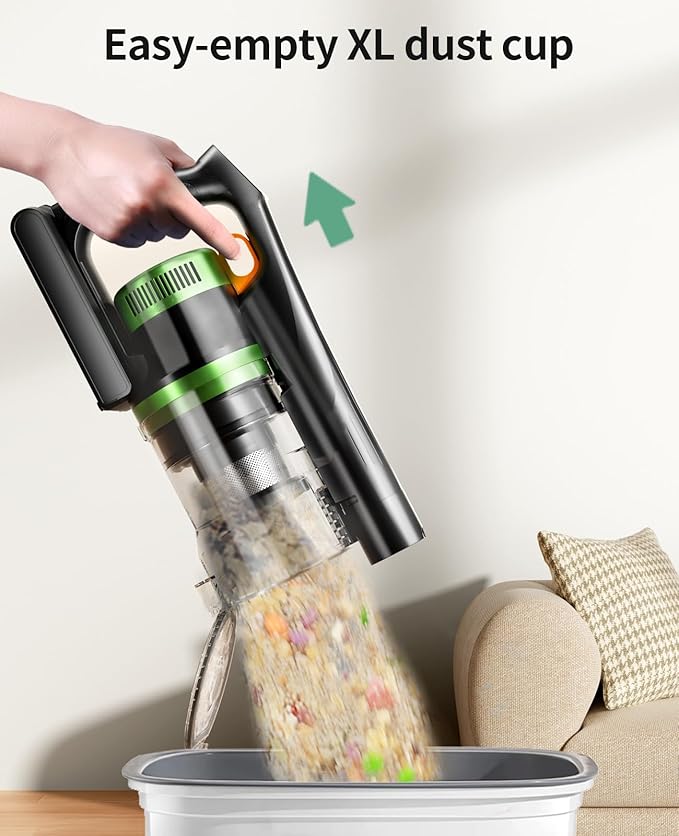 SunSare Cordless Vacuum Cleaner, 600W 50KPA 65Mins Vacuum Cleaners for Home, Stick Vacuum with Aromatherapy, Anti-Tangle Brush, Anti-Tangle Wireless Vacumm for Home/Pet Hair/Carpets/Floors