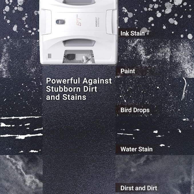 HOBOT S7 Pro Window Cleaning Robot | Dual Mop Polish Hand Wiping Technology, 15nm Ultrasonic Spray, 4800Pa Suction | Automatic Window Washer Robot for Framed/Frameless Glass, Indoor & Outdoor Use