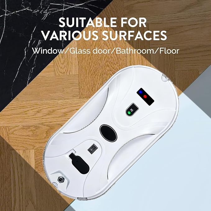 Patiixie Automatic Window Cleaning Robot, Window Cleaner Robot Auto Dual Spray, 2026 Model Robot Limpia Vidrios AI Path Planning, 3000Pa Suction, Remote Control, Edge Detection for Streak-Free Glass