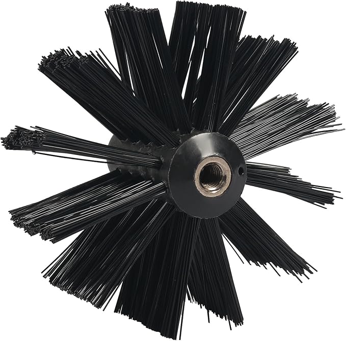 AOGYikang 4” Chimney Brush Head - Heavy-Duty Cleaning Brush Head, 100mm/4in Dryer Vent Cleaner Brush Head, 4-Inch Cleaning Brush Head for Fireplace, Vent Pipe