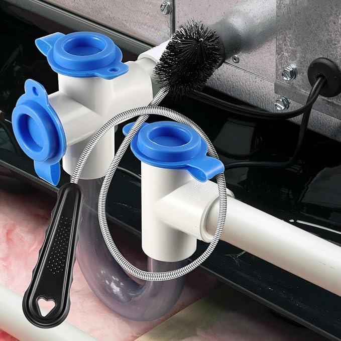 3 Pcs Condensate Trap Flexible Drain Brush, 16 Inch AC Drain Line Cleaning Brush for AC & HAVC Condensate P Trap, Black