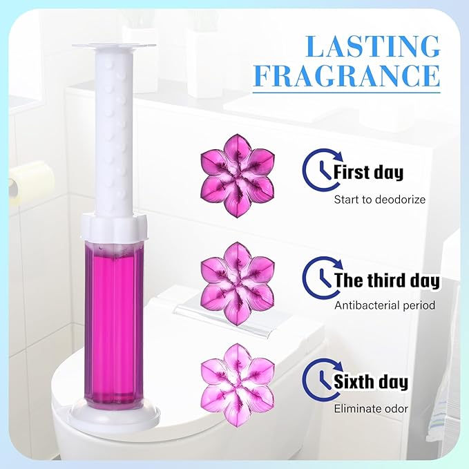 8 Pcs Toilet Gels 112 Count 8 Kinds Flower Stamp Bowl Gel Scent Toilet Stain Removal Cleaner Air Freshener Flower Stamps Pack for Bathtubs Bathroom