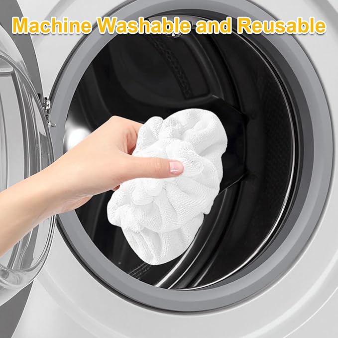 6 Pack Large Rectangle Bonnets + 8 Pack Small Triangle Bonnets Compatible with Dupray & Awasky Steam Cleaner etc, Universal Steam Mop Pads Reusable Washable Microfiber Steam Cleaner Accessories