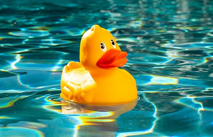 WWD POOL Pool Chlorine Floater, Floating Pool Chlorine Dispenser (Duck), Fits 1 and 3 Inch Tablets for Large and Small Pools, Spa, Hot Tub