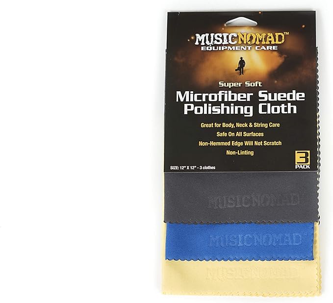 MusicNomad Microfiber Polishing Cloth-3 Pack (MN203)