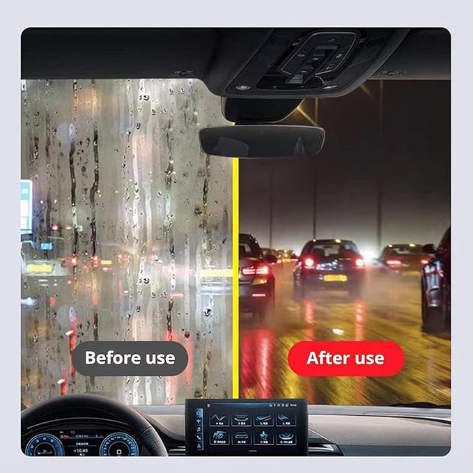 2PCS Glass Cleaner Kit,Glass Oil Film Remover, Windshield Hydrophobic Coating & Automotive Oil Film Cleaning Brush, Enhance Clarity with Car Glass Cleaner & Glass Cleaning Board