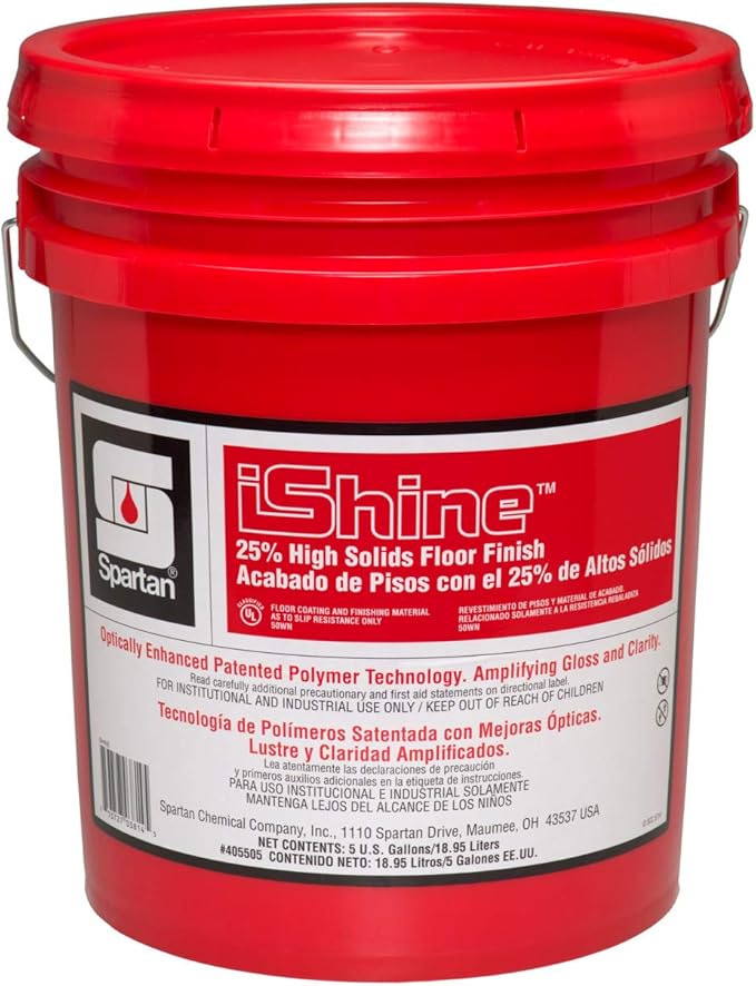 Spartan iShine 25% High Solids Floor Finish 5-gallon Pail