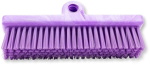 SPARTA 40423EC68 Plastic Floor Scrub Brush, Wall Brush, Equipment Brush With Nonabsorbent Bristles For Industrial Kitchens, Hospitals, Commercial Cleaning, 10 Inches, Purple