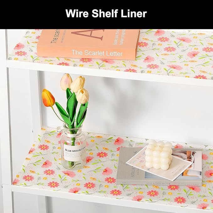 Cooyes Shelf Liner – Premium Non-Adhesive Cabinet & Drawer Liner for Kitchen – Waterproof Shelf Paper with Modern Pattern – Durable EVA Cabinet Mat – Easy to Cut (24" W x 240" L)
