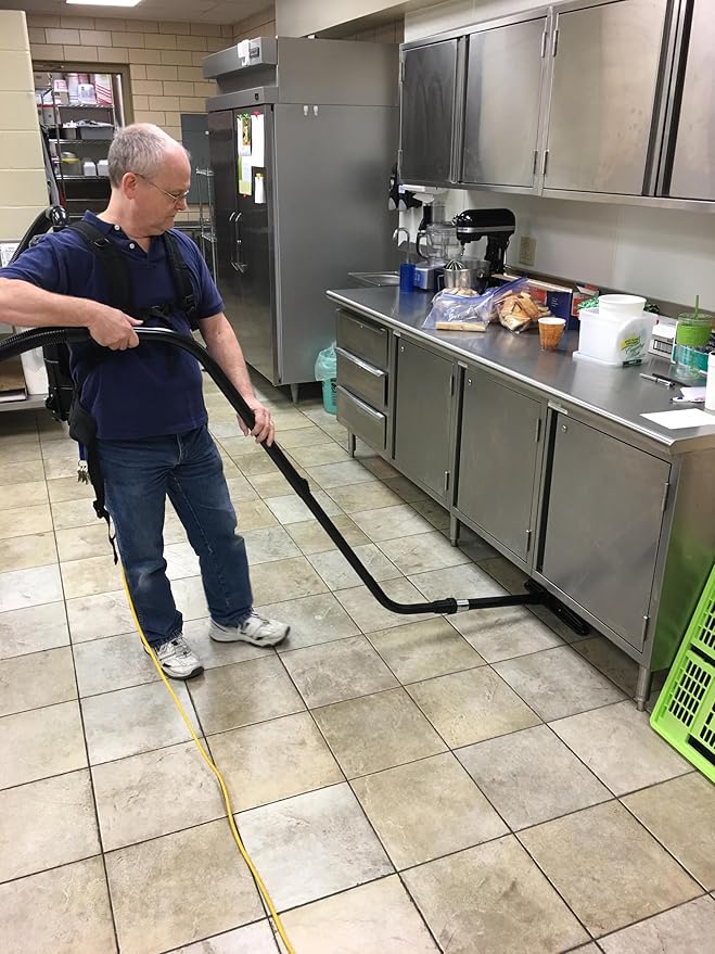 Cen-Tec Systems 94830 Commercial Cleaning Kit with Telescopic Aluminum S-Wand and Vacuum Tools, 14-Inch, Black