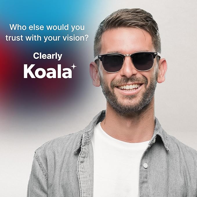 Koala Eyeglass Lens Cleaner Spray Kit | (1x) Glasses Cleaner Bottle + (1x) Microfiber Cloth | Alcohol Free Eyeglasses, Screen, and Camera Cleaning Kit | Made in USA (2 Piece Set)