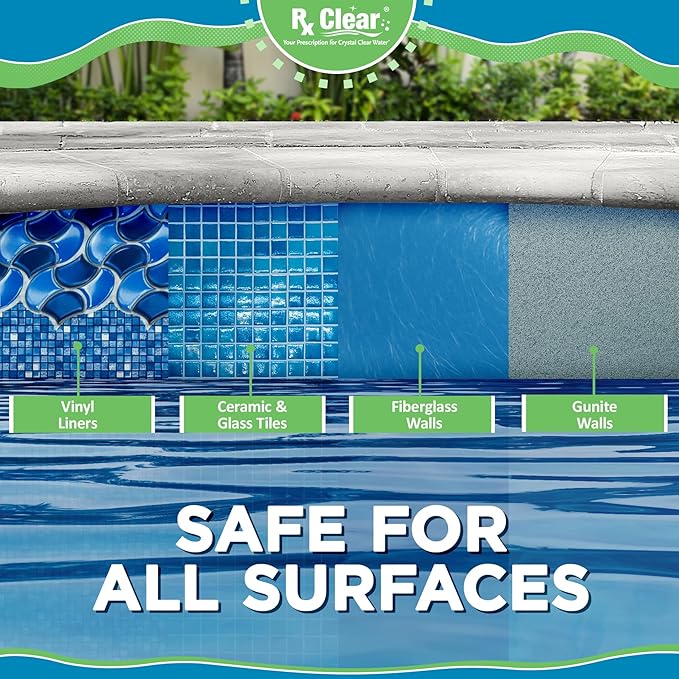 Rx Clear 3" Inch Chlorine Tabs | 50 Pounds | Individual Stabilized Chlorinating Tablets for Sanitizing Swimming Pools | Long Lasting, Slow Dissolving, and UV Protected