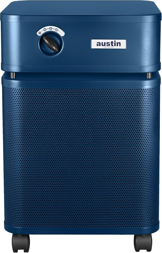 Austin Air HealthMate Standard Air Purifier Midnight Blue - Advanced 4- Stage Filtration Air Purifiers For Home with Activated Carbon & Zeolite - Ideal as Air Purifiers for Bedroom, Model B400