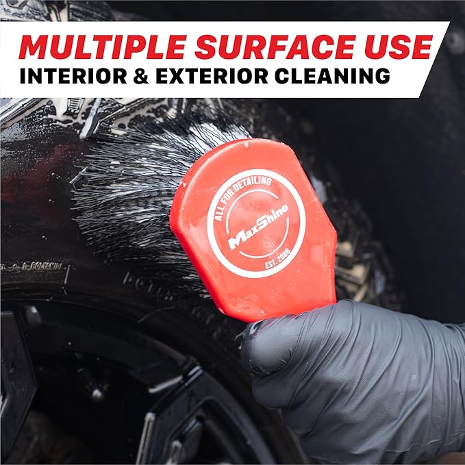 Maxshine Universal Heavy-Duty Tire & Carpet Cleaning Brush – Ultimate Scrubber for Carpets, Upholstery, Floor Mats & More – Removes Dirt & Stains – Home & Auto Detailing Accessory