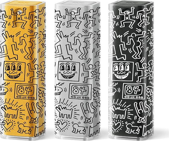 am Screen Cleaner Mist Spray with Microfiber Cloth Around – Alcohol-Free, Streak-Free Screen Cleaning Kit for Smartphones, Tablets, Laptops, Smart TVs & Car Screens, 3 Pack, Keith Haring