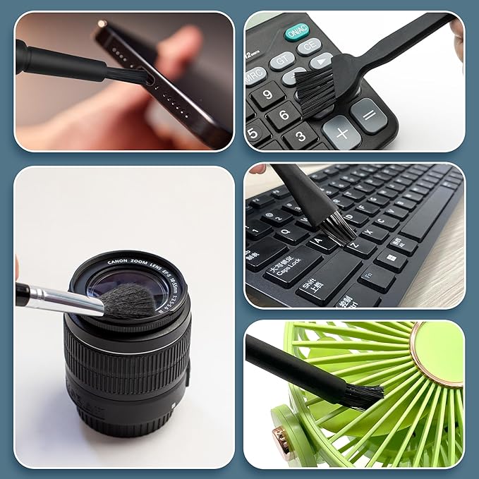 5 PCS Mini Keyboard Cleaning Brushes Kit, PP Handle Nylon Anti Static Electronic Dust Cleaning Brush for Computer Keyboard Motherboard Camera Small Space
