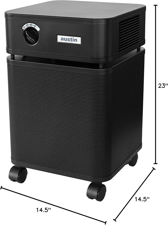 Austin Air HealthMate Standard Air Purifier, Black - Advanced 4- Stage Filtration Air Purifiers For Home with Activated Carbon & Zeolite - Ideal as Air Purifiers for Bedroom, Model B400