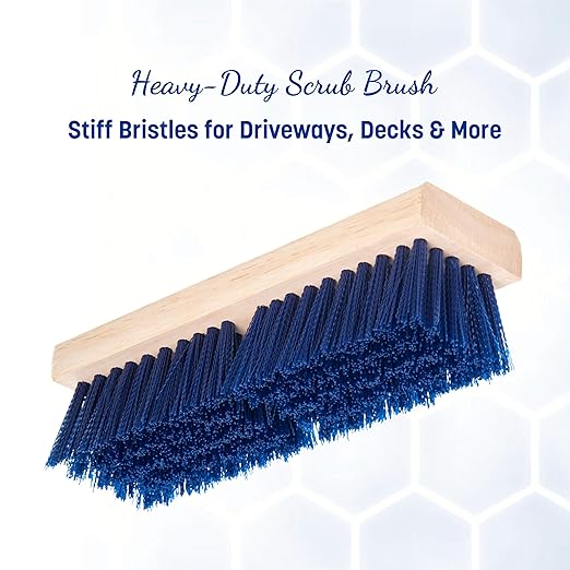 Carlisle FoodService Products 36193P14 Blue Color, 10" Polypropylene Deck Scrub Brush