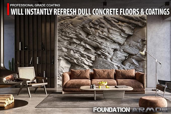 Armor Matte Concrete Floor Wax - Professional Grade, Durable, Water-Based - 1 Gallon