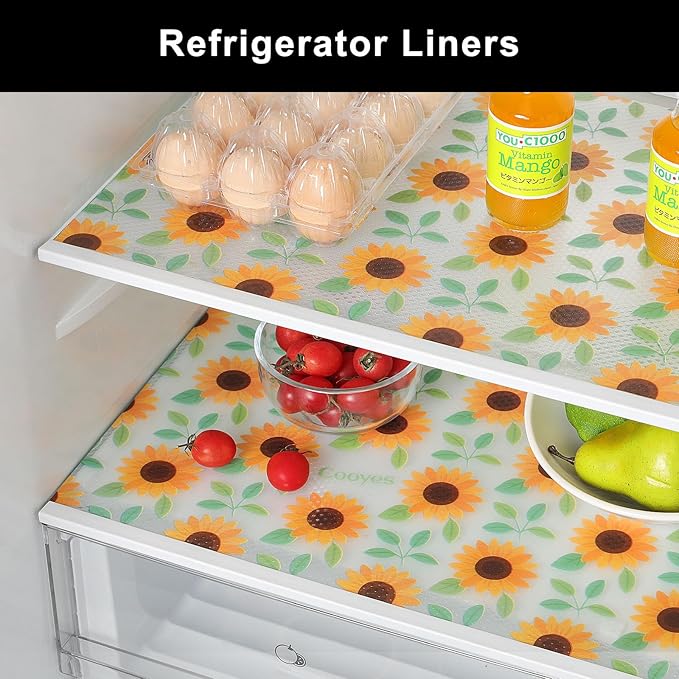 Cooyes Shelf Liner – Premium Non-Adhesive Cabinet & Drawer Liner for Kitchen – Waterproof Shelf Paper with Modern Pattern – Durable EVA Cabinet Mat – Easy to Cut (12" W x 120" L)