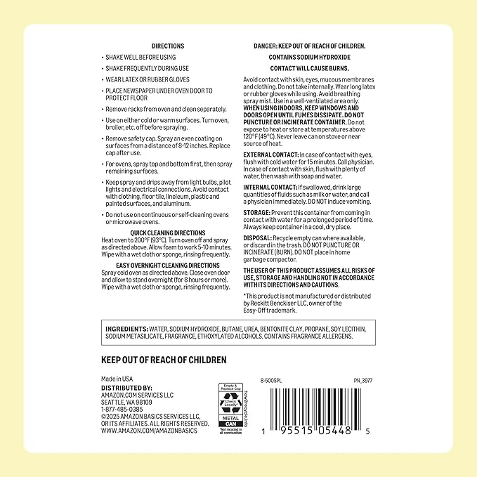 Amazon Basics Heavy Duty Oven Cleaner, 16 OZ, Pack of 1