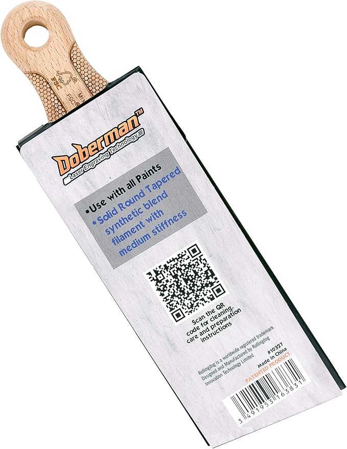 ROLLINGDOG 2 Inch Trim Brush - Short Handle Angled Paint Brush for Painting Walls, Furniture, Cutting in, Trim, Detail Painting