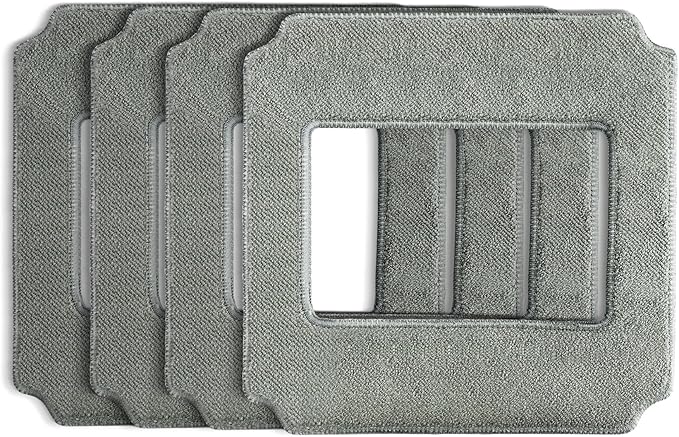 AlfaBot GLS400 Window Cleaner Robot Replacement Mop Cloths, Washable Cleaning Rags, 4-Pack